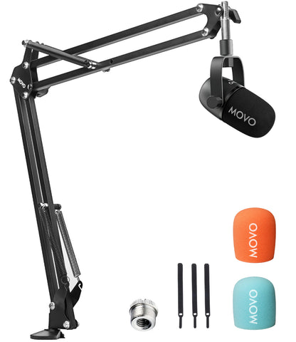 CastMic+ASM5 | XLR Podcasting Bundle with Boom Arm | Movo