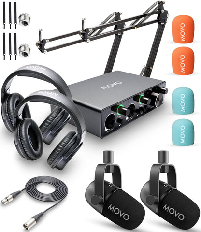 MDX-1+CastMic+ASM5+TMC3 - 2Pack | Complete Podcasting Kit | Movo