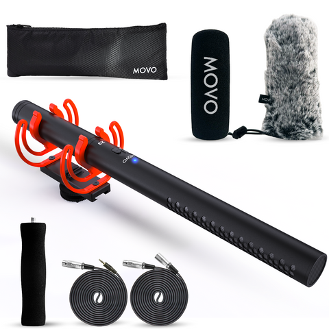 X3-II | Supercardioid Condenser Shotgun Mic for DSLR | Movo