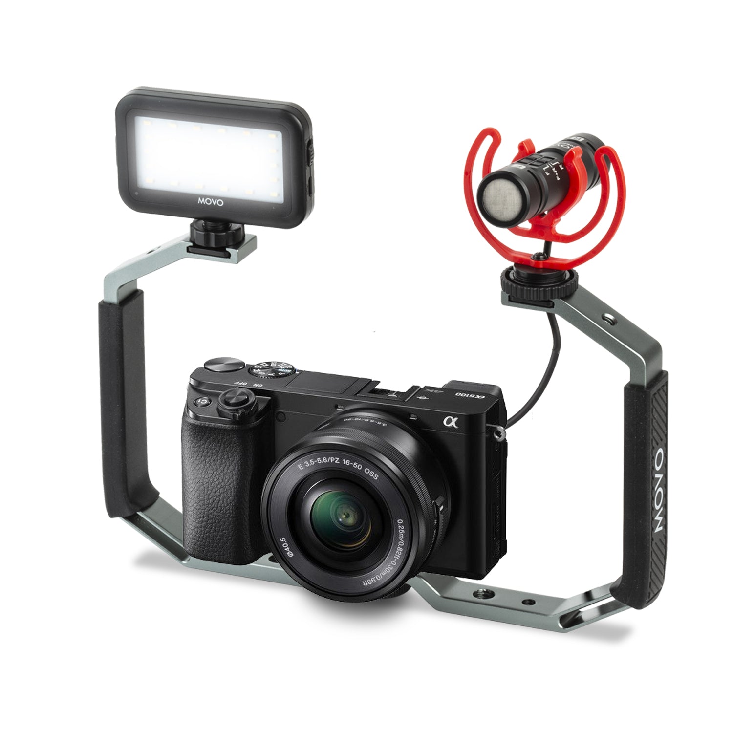 Video Cage Rig for DSLR, Mirrorless Camera, Smartphone - Movo