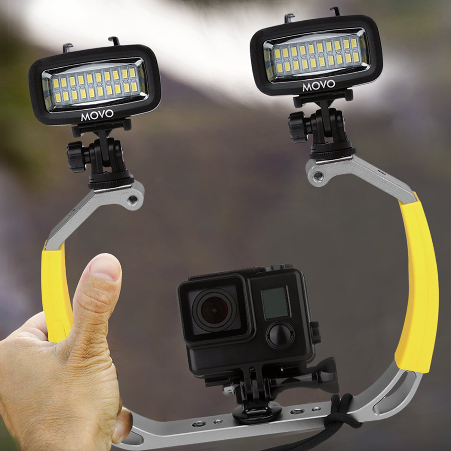 XL Underwater Camera Rig Equipment with Waterproof LED Lights | Movo - Movo