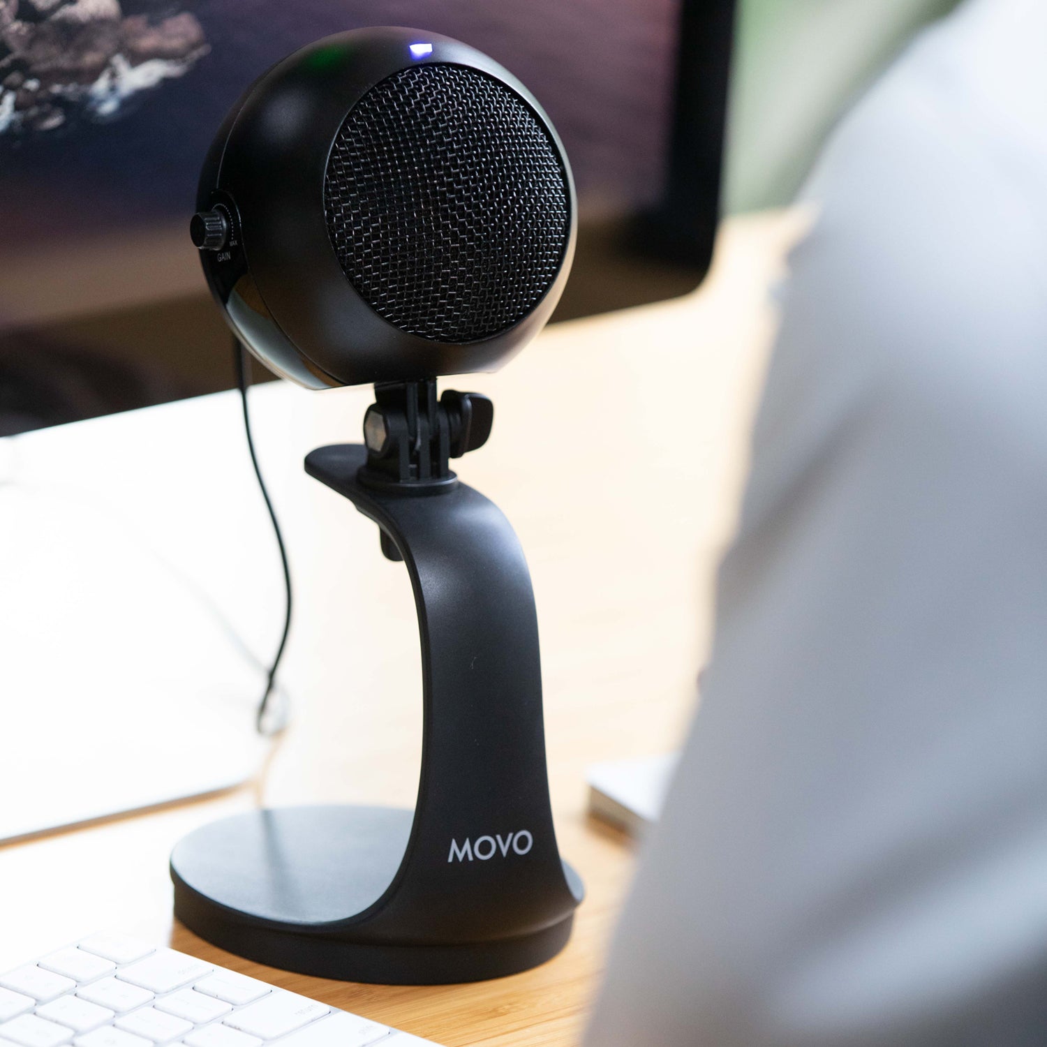 USB Microphone with Desktop Stand | WebMic | Movo - Movo