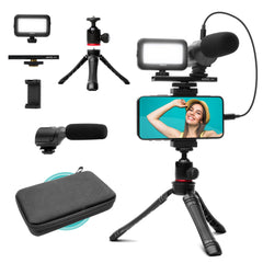 Vlogging Kit 4 in 1 Portable Video Shooting Set with Shotgun Mic