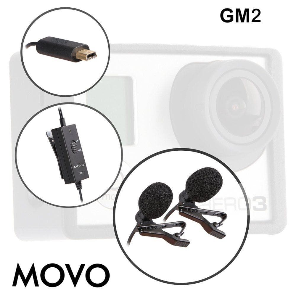 Movo ACM400 Flexible Gooseneck Helmet Microphone for Moto Vlog / GoPro  Media Mod
