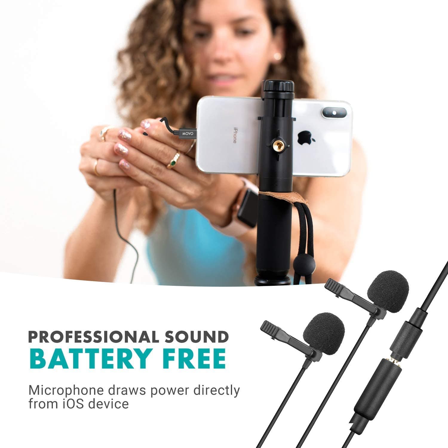 Professional Lavalier Microphone for iPhone, Lavalier Lapel