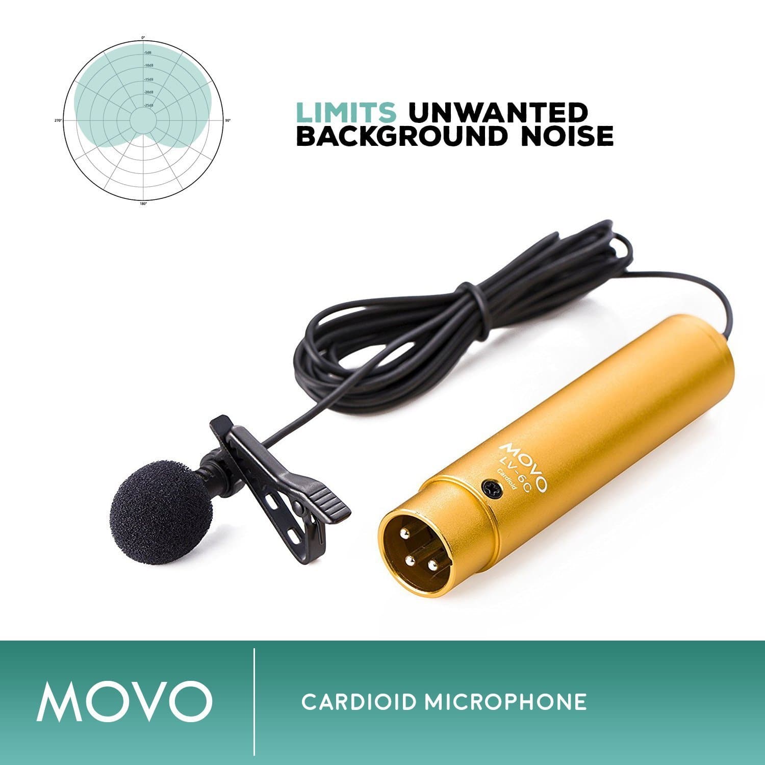 Omnidirectional & Cardioid XLR Lav Condenser Mic Set - Movo