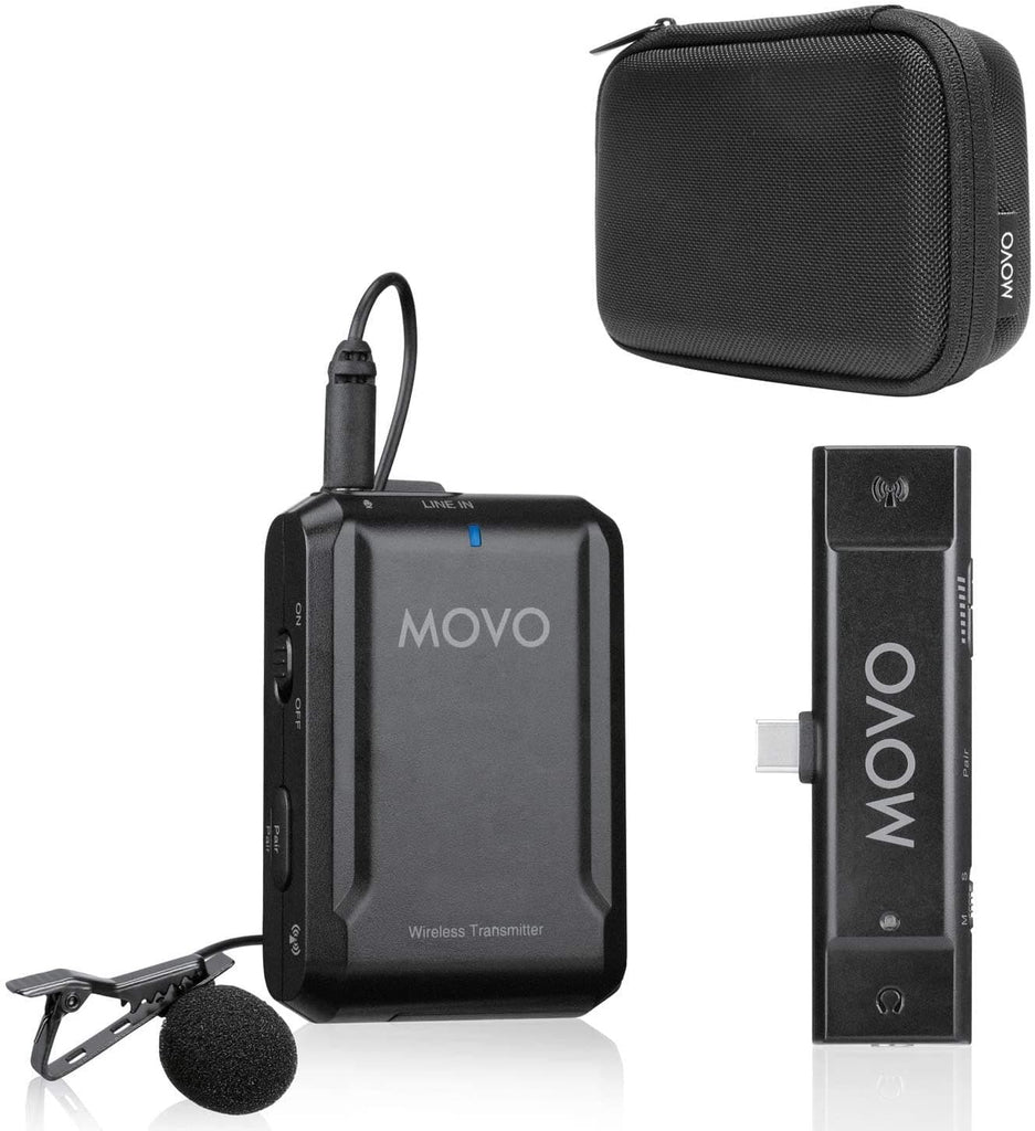 Movo Edge-uc Wireless Lavalier Microphone System for Android & Samsung Galaxy (USB Type-C)